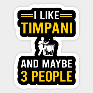 3 People Timpani Kettledrums Sticker